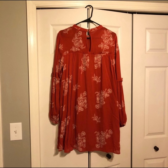 Lulu’s ‘No One Quite Like You’ Rust Orange Embroidered Shift Dress - Picture 8 of 16